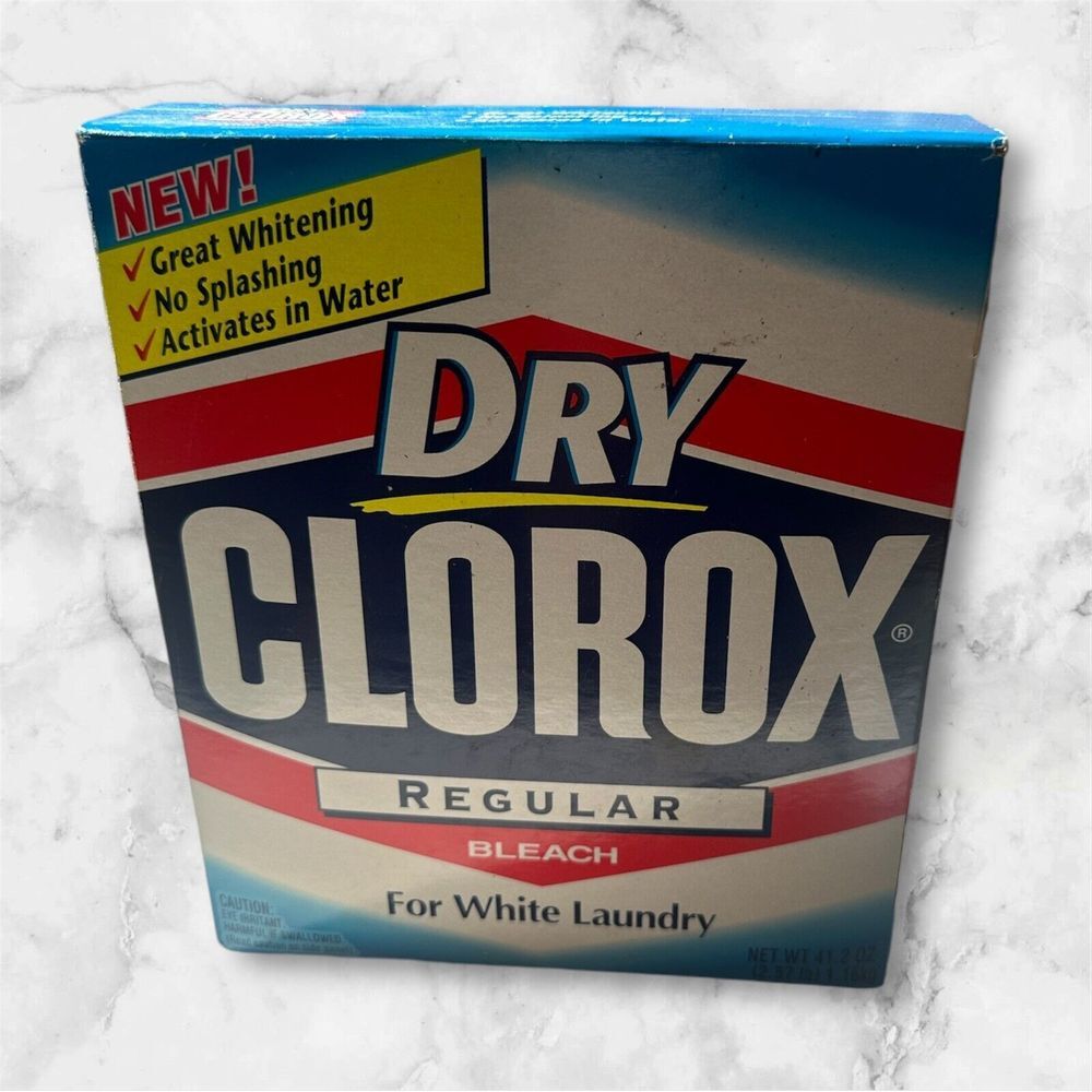 Vintage Dry Clorox Detergent Regular Carded Box  Box 90s Movie Prop 1999 or 2000